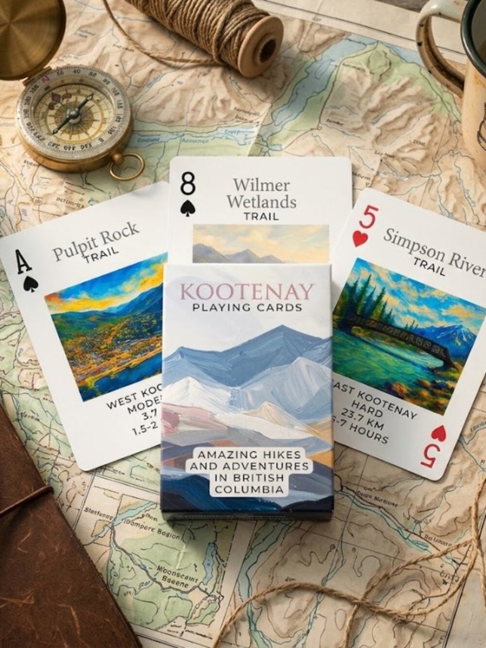 Kootenay Hiking & Adventure Playing Cards